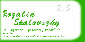 rozalia spalovszky business card